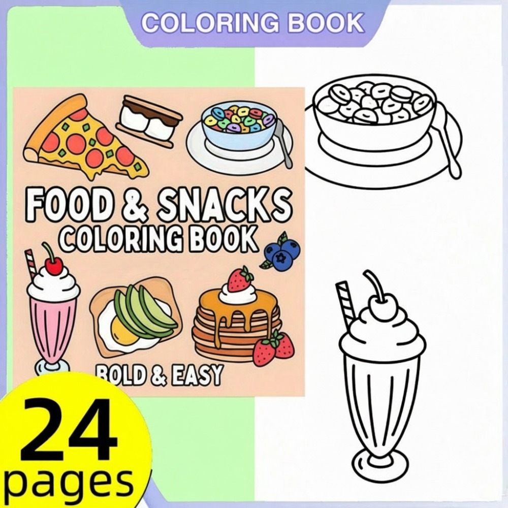 Yiyecek ve Atıştırmalıklar Boy - Food And Snacks Coloring Pages incelemesi ve fiyatı