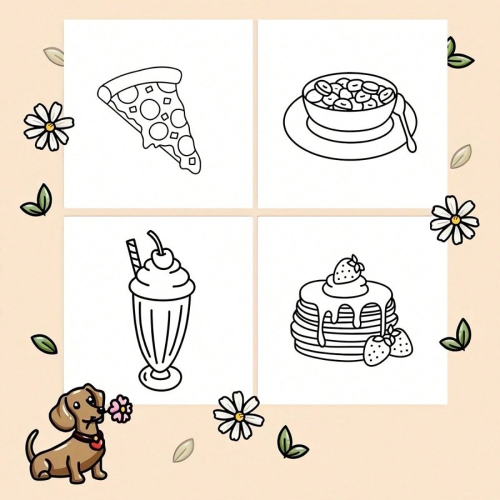 Yiyecek ve Atıştırmalıklar Boy - Food And Snacks Coloring Pages incelemesi ve fiyatı
